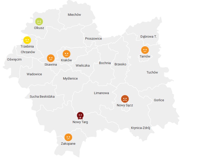 mapa jakosci powietrza